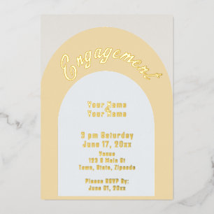 Minimalist Engagement Foil Invitation