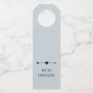Minimalist Engagement Ocean Bottle Hanger Tag