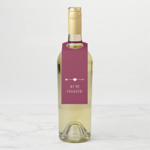 Minimalist Engagement Red Bottle Hanger Tag