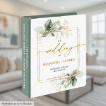 Minimalist Eucalyptus Gold Wedding Memory Album Binder<br><div class="desc">✅ For matching items search #197W in my collections ✅ Preserve the memories of your special day with this elegant wedding memory album featuring minimalist watercolor eucalyptus greenery and shimmering gold leaves. Perfect as a wedding guest book, photo album, or keepsake binder, this customizable design blends modern simplicity with timeless...</div>