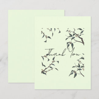 Minimalist Eucalyptus Thank You Card |
