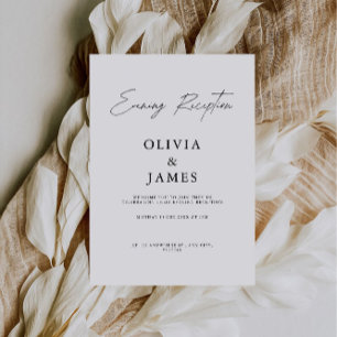 Minimalist Evening Reception Invitation