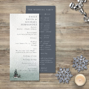 Minimalist Evergreen Mountain Green Slate Blue Program