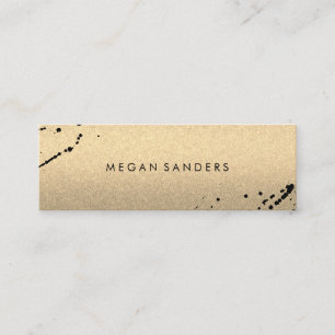 Minimalist Expressive / Glamour (Gold/Grey) Mini Business Card