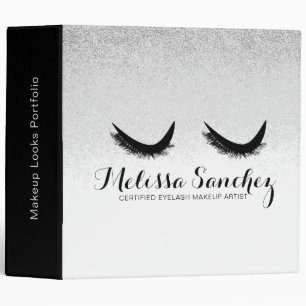 Minimalist Eyelashes Faux Makeup Artist 3 Binder
