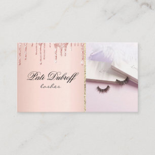 Minimalist Face Beauty Logo Makeup Artist Pink Business Card
