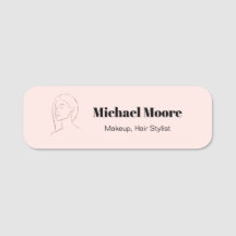 Minimalist Face Logo Hair Beauty Makeup Pink