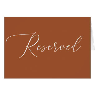 Minimalist Fall Reserved Sign Sienna Wedding