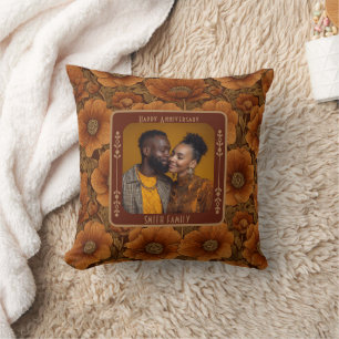 Minimalist Family 10Th Anniversary Throw Pillow