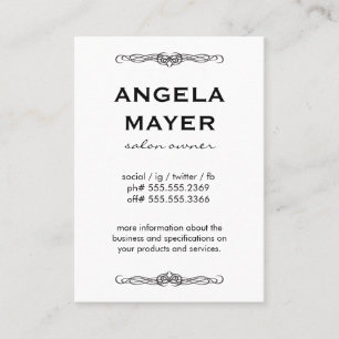 Minimalist Fancy Element Business Card