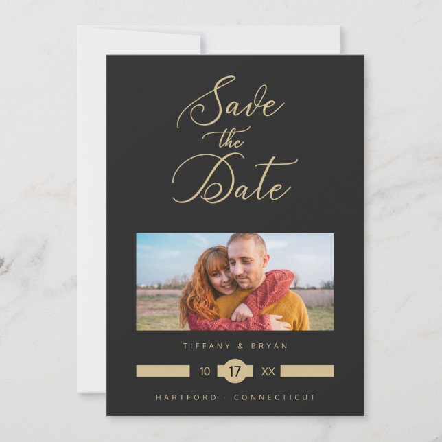 Minimalist Fancy Photo Golden Effect Typography (Front)