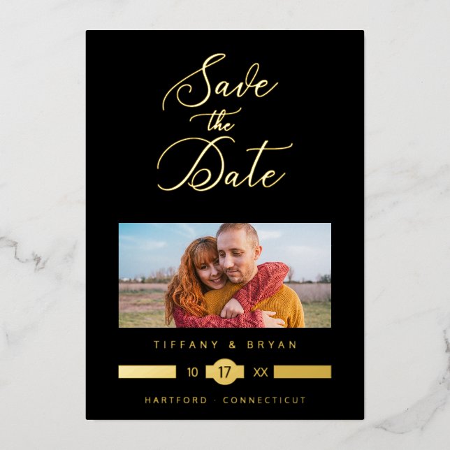 Minimalist Fancy Photo Real Gold Effect Typography (Front)