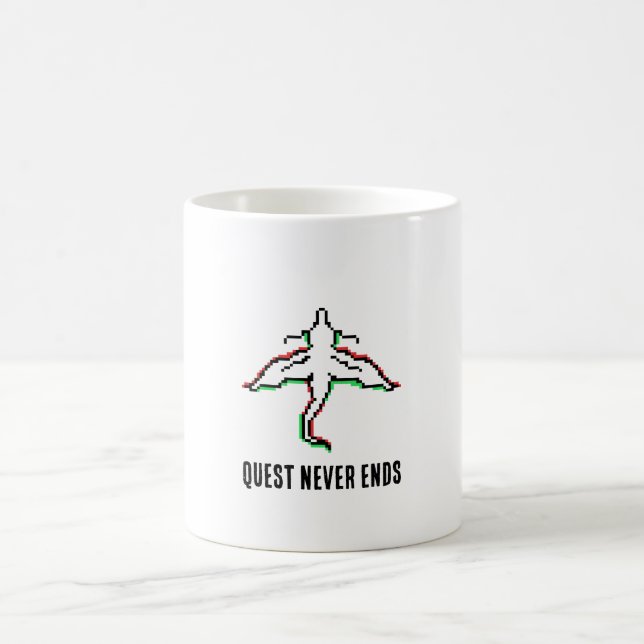 Minimalist Fantasy Dragon Art Coffee Mug (Center)
