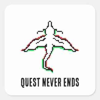 Minimalist Fantasy Dragon Art Square Sticker