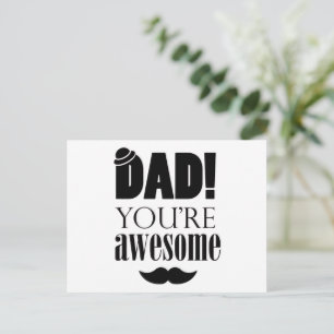 Minimalist Father's Day Typography Graphic! Holiday Postcard