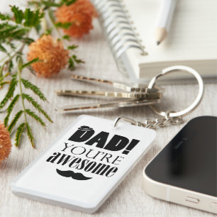 Minimalist Father's Day Typography Graphic! Keychain