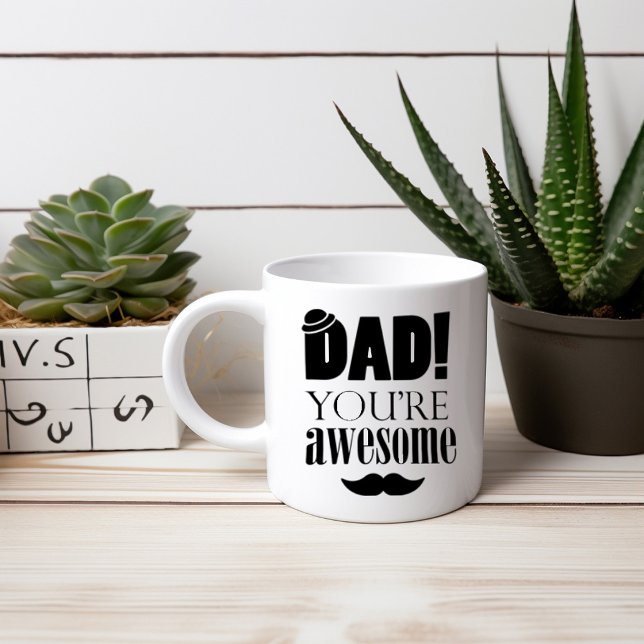 Minimalist Father's Day Typography Graphic! Large Coffee Mug (Creator Uploaded)