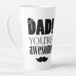 Minimalist Father's Day Typography Graphic! Latte Mug