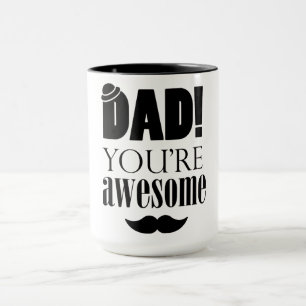 Minimalist Father's Day Typography Graphic! Mug