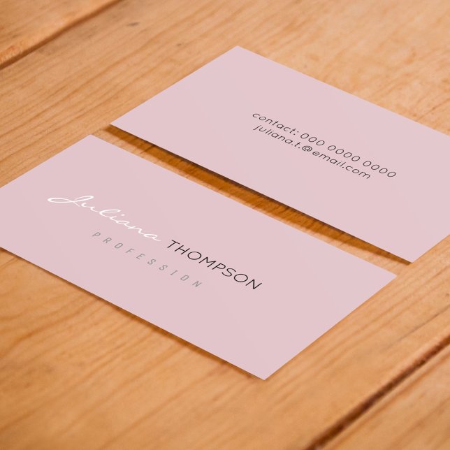 minimalist feminine pale pink women prof business card (Creator Uploaded)