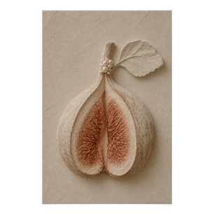 Minimalist Fig Botanical Wall Art   Neutral 