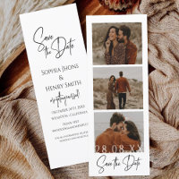 Minimalist Film Strip Photo Booth Save The Date 
