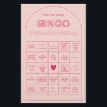 Minimalist find the guest bingo bridal shower game flyer<br><div class="desc">Designed to coordinate with our Bold Type Collection, this pink he said she said bridal shower game features the trendy & popular arch with bold type text in pink & fuchsia accents. For more advanced customisation of this design, e.g. changing layout, font or text size please click the "CUSTOMIZE" button...</div>