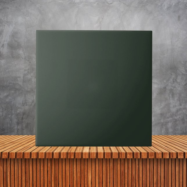 Minimalist Fir Green Plain Solid Simple Colour  Tile (Creator Uploaded)