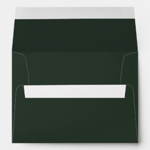 Minimalist fir green solid plain elegant envelope