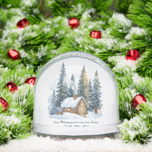Minimalist First Christmas in our New Home Photo Snowglobe