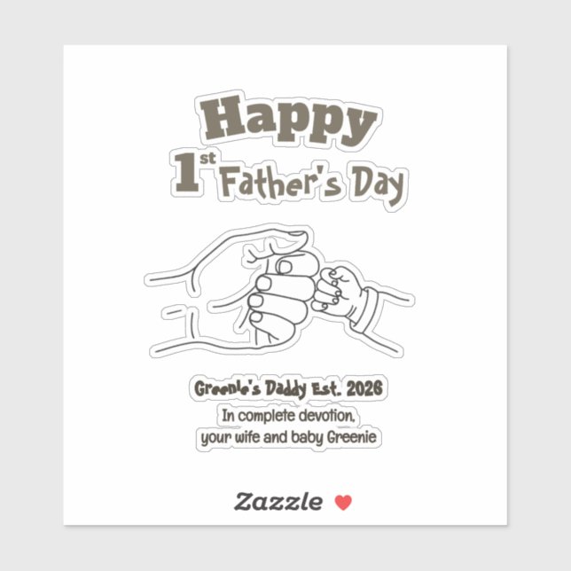 Minimalist First Father’s Day Daddy Anime Style (Sheet)