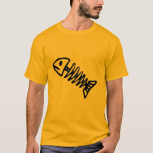 Minimalist Fishbone Graphic Men's T-Shirt