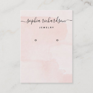 Minimalist Flair Blush Earring Display Card