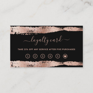 Minimalist Flair   Blush Watercolor and Script Loy Loyalty Card