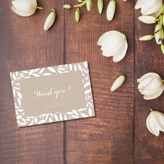 Minimalist Floral Bridal Shower Thank You Card (Creator Uploaded)