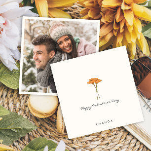 Minimalist Floral Cute Boyfriend Valentine's card