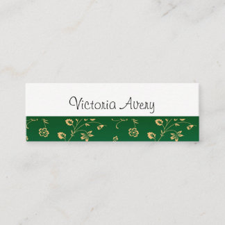 Minimalist Floral Design Modern Personalized Mini Business Card