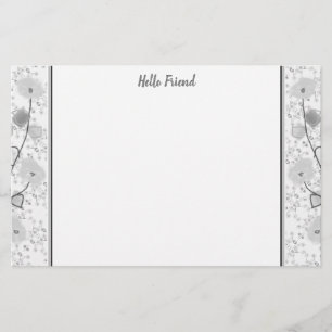Minimalist Floral Designed Stationery