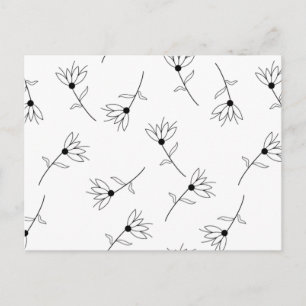 Minimalist Floral Elegant Postcards