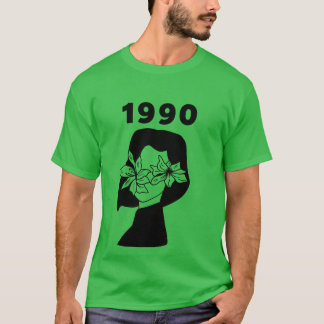 Minimalist Floral Face 1990 boy T-Shirt
