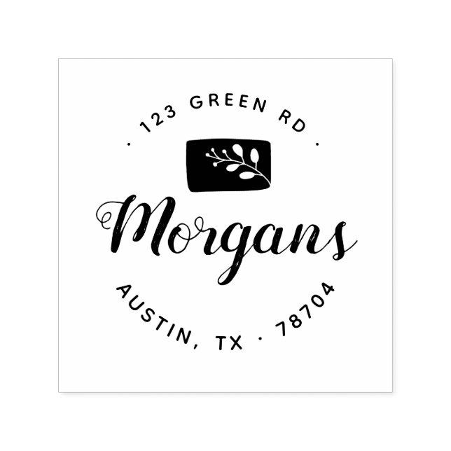 Minimalist Floral Family  Rubber Stamp (Design)