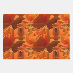 Minimalist floral flower photography white orange wrapping paper sheet