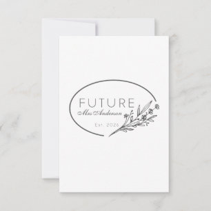 Minimalist Floral Future Mrs. Est 2026 Save  The Date