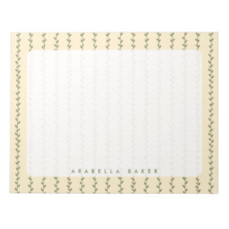 Minimalist Floral Greenery Design Notepad