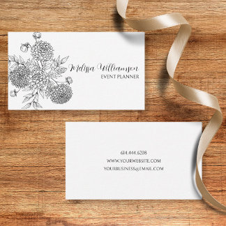 Minimalist Floral Illustration Business Card