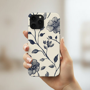 Minimalist Floral Line Art - Elegant Botanical  iPhone 15 Pro Max Case