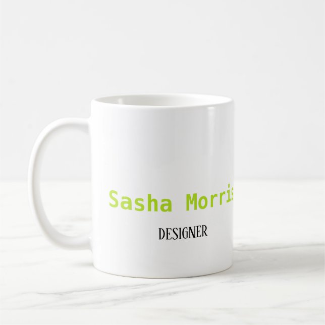 Minimalist floral print coffee mug (Left)