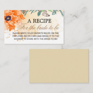 Minimalist Floral Recipe for the  Enclosure Card