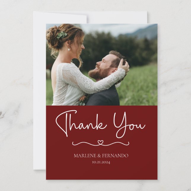 Minimalist Floral Thank you Card (Front)