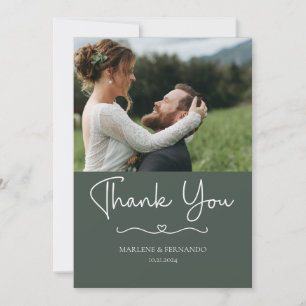 Minimalist Floral Thank you Card